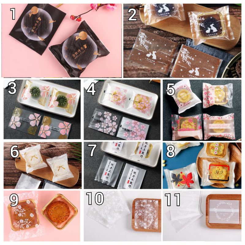 (PC16) 10pcs Plastik Cookie Segel 9x11.5cm/Plastik Nastar Cookie Kue