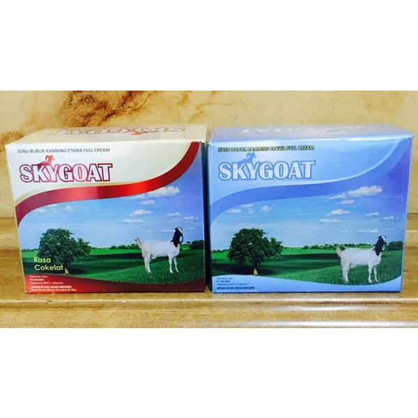 

SKYGOAT Susu Kambing Etawa Bubuk Original Paling Murah Best Seller Sky Goat Isi 10 Sachet