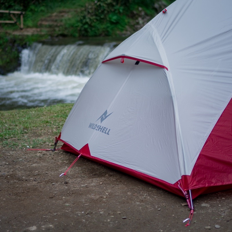 Tenda Camping WILDSHELL Sembalun Pro 2 Orang Merah Putih