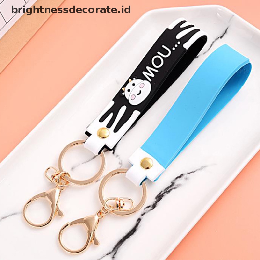 [Birth] New Lovely Cow Keychain Charm Gantungan Kunci Untuk Wanita Tas Liontin Gantungan Kunci Mobil [ID]