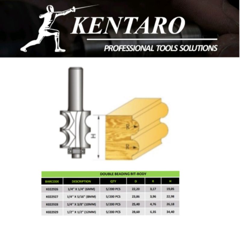 mata router / profile double beading bit kentaro Japan quality