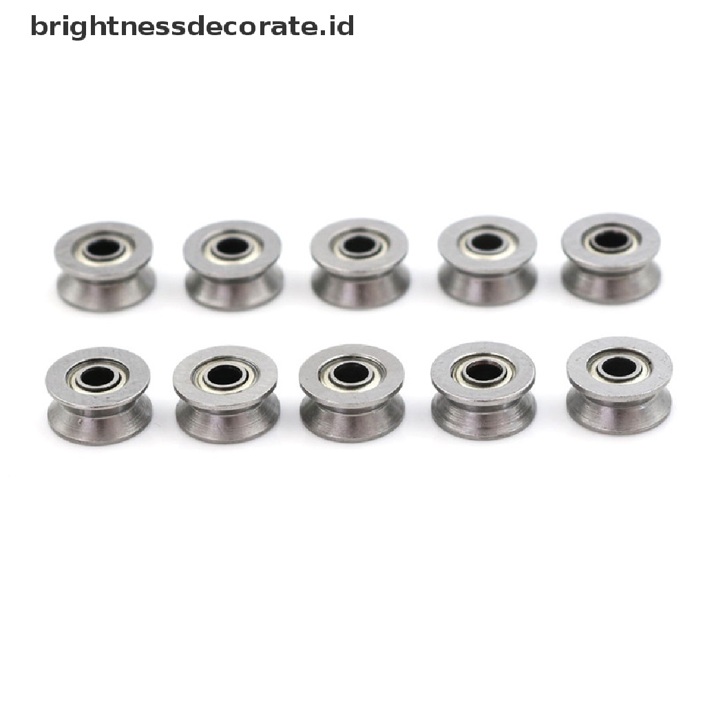 [Birth] 10pcs HCS Deep V Groove Sealed Guide Line Track Pulley Ball Bearing 3 * 12 * 4mm [ID]