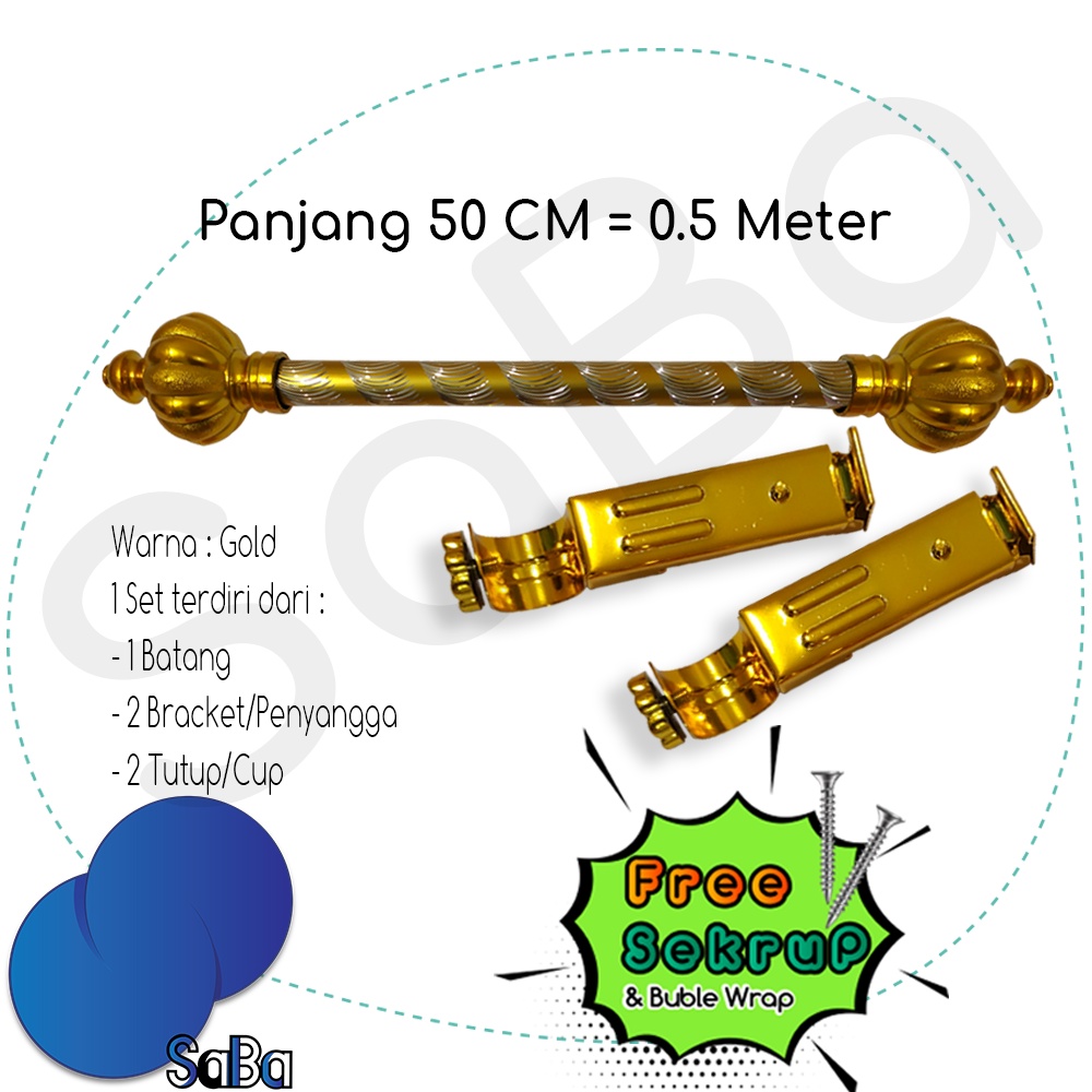 SABA99 [PROMO] Besi Gorden | Batang Gorden | Reel Gorden | Ring Gorden | Stick Gorden - Ukuran 200 CM | Ukuran 150 CM | Ukuran 100 CM | Ukuran 50 CM