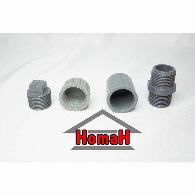 Penutup Pipa Dop Pipa Dop drat dalam, drat luar, double nepel 3/4"