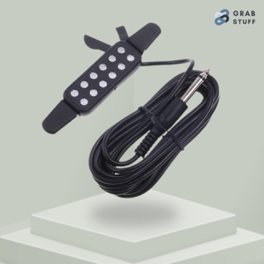 Mic Gitar Akustik / Acoustic Guitar 12 Hole Pickup Microphone Gitar / Mikrofon Gitar Akustik Tempel 