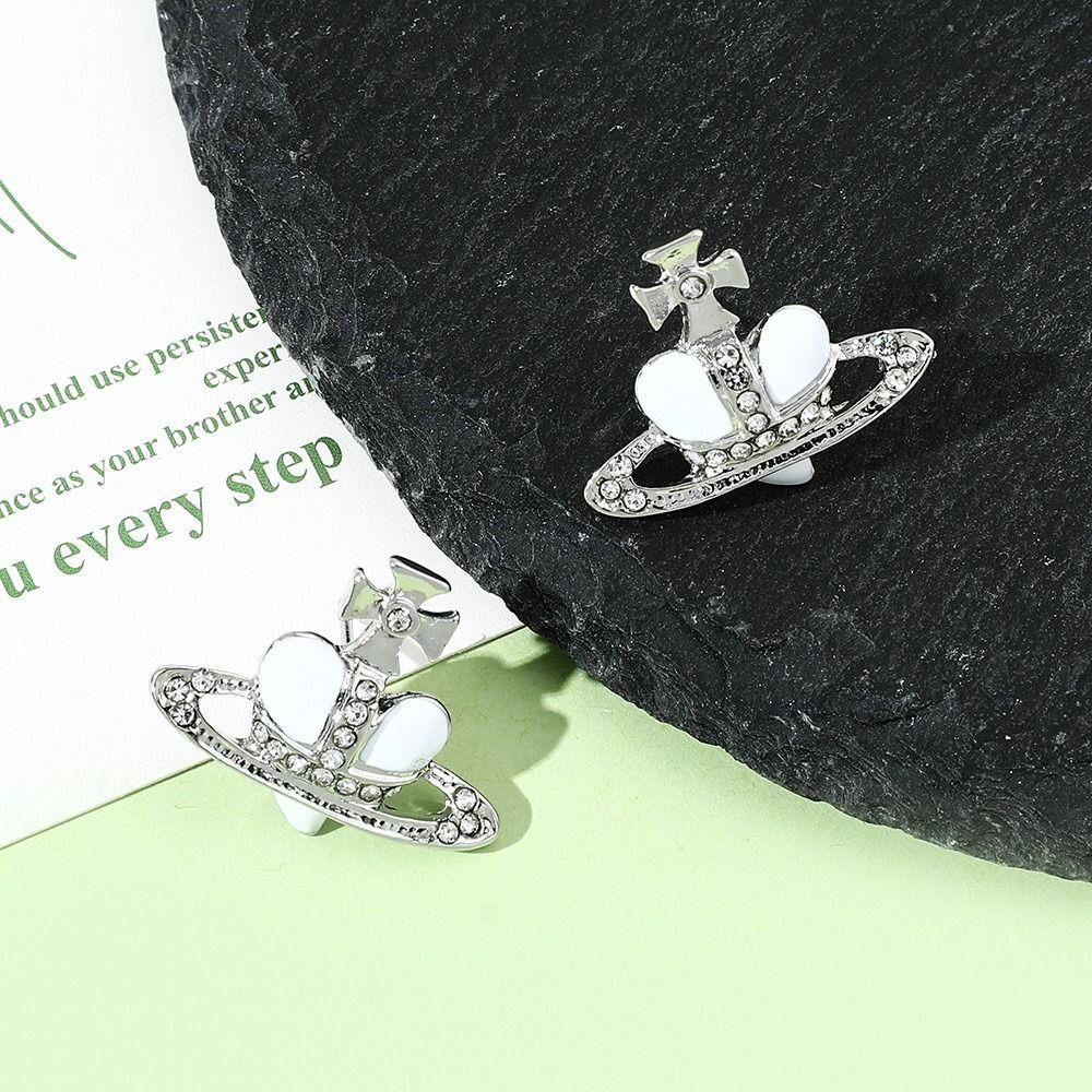 Mxbeauty Anting Wanita Trendi Pesta Perhiasan Mewah Ceative Planet Earrings Vintage Zirkon Telinga Stud