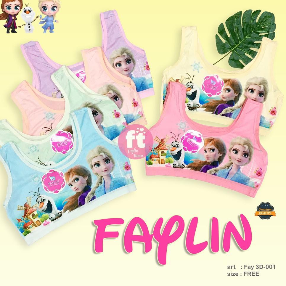 FAYLIN | Miniset Anak Pelajar SD SMP  / Dalaman Anak 3D FROZEN / Super Lembut