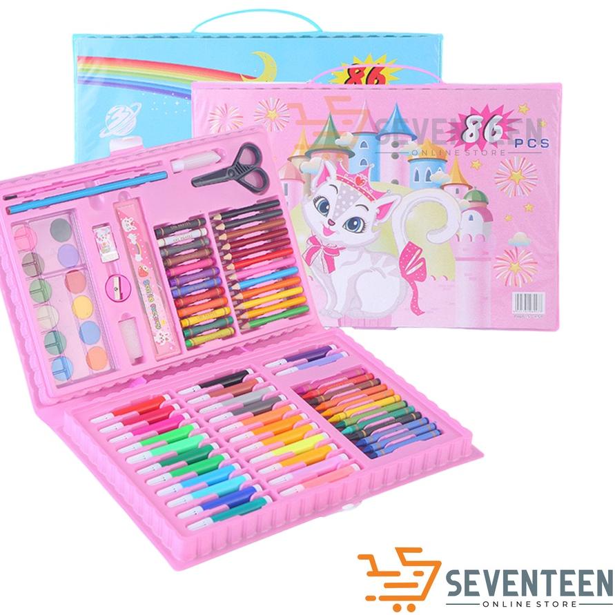 

FRESHH SEVENTEEN CRAYON SET 86PCS ART SET 86 FULL COLOURING PERLENGKAPAN SEKOLAH PENSIL KRAYON LUKIS GAMBAR WARNA ANAK SEKOLAH KADO HADIAH ANAK L9S$