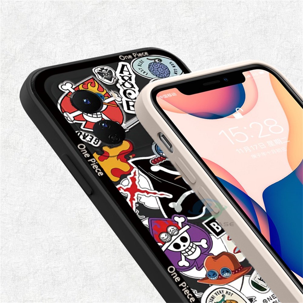 IPHONE Case Kompatibel Untuk Iphone13 Pro Max IPhone11 IPhone12 6 6S 78 Plus One Piece Luffy Brook and the Devil Fruit Casing Ponsel Silikon Lembut Binteacase