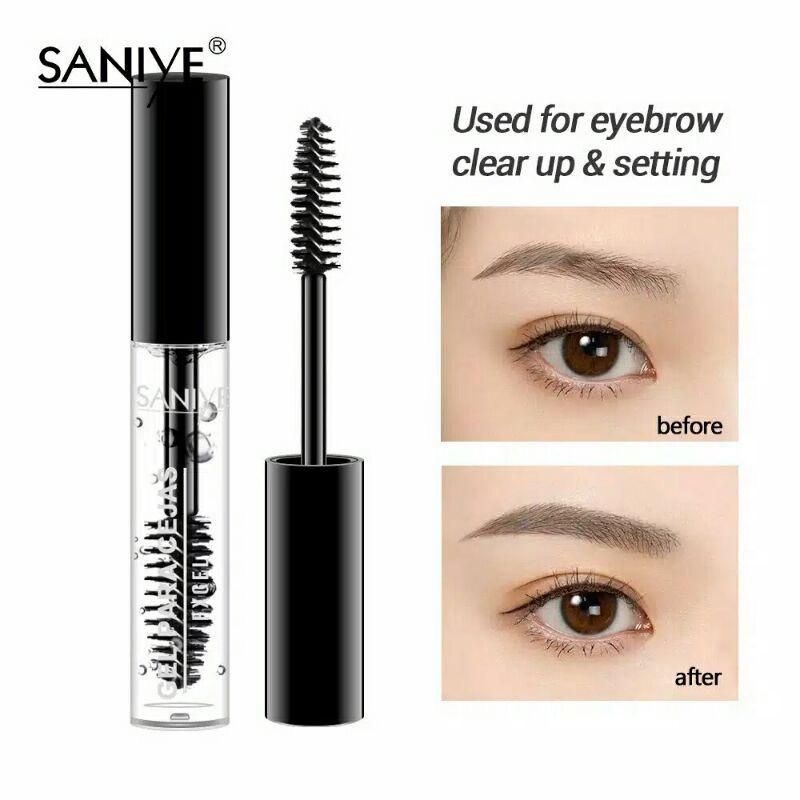 SANIYE Eyebrow OR Mascara Gel Liquid Alis Cair Fixer Tahan Lama Transparent