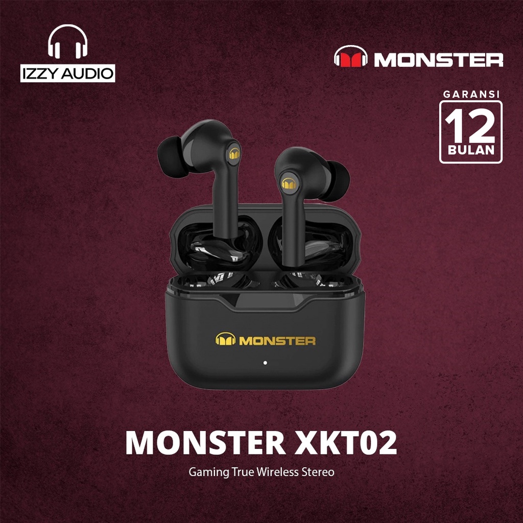 Monster XKT02 Wireless Bluetooth Earphone Headset Mini Earbuds TWS