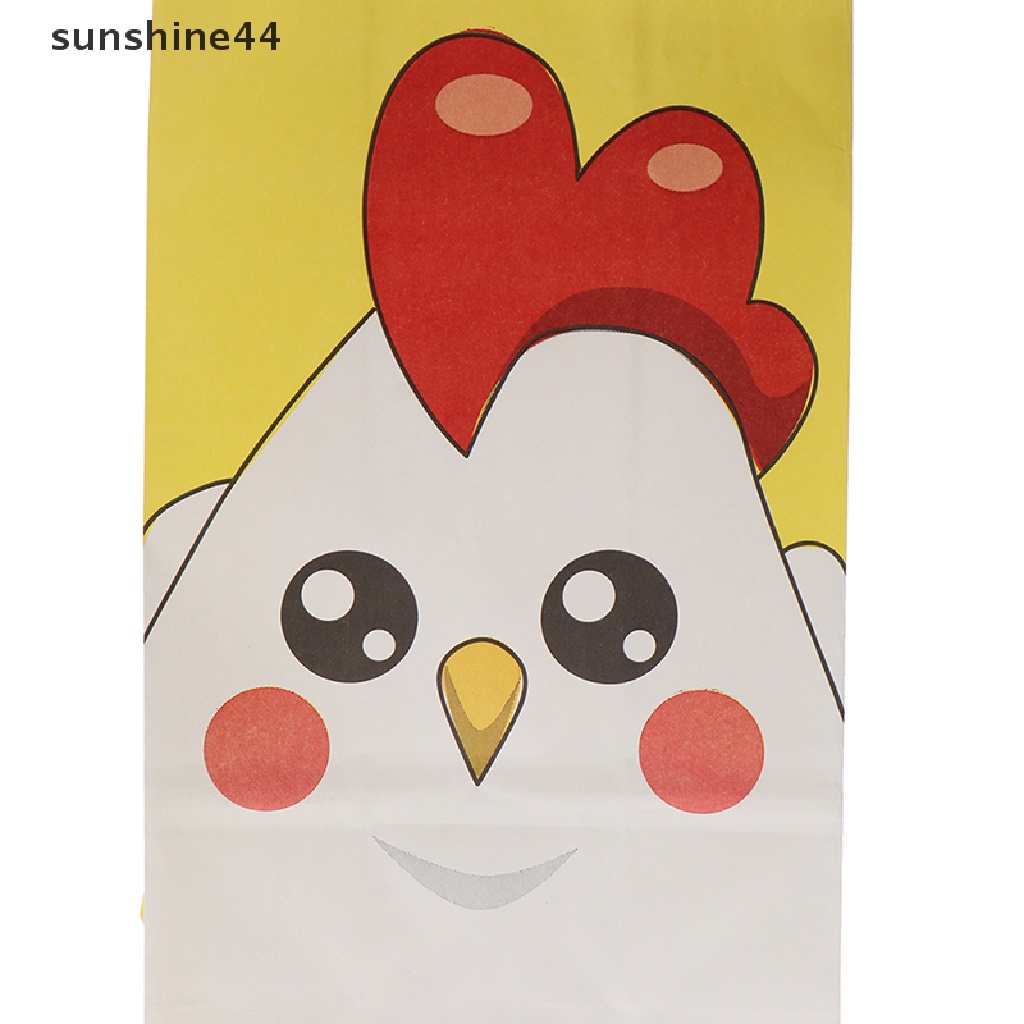 Sunshine 6 Pcs Kartun Hewan Pertanian Hadiah Tas Permen Anak-Anak Tema Pertanian Perlengkapan Pesta Ulang Tahun.