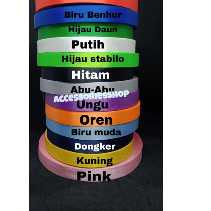 

ハ Tali nylon 2 cm tali id card tali lanyard-1roll Promo !