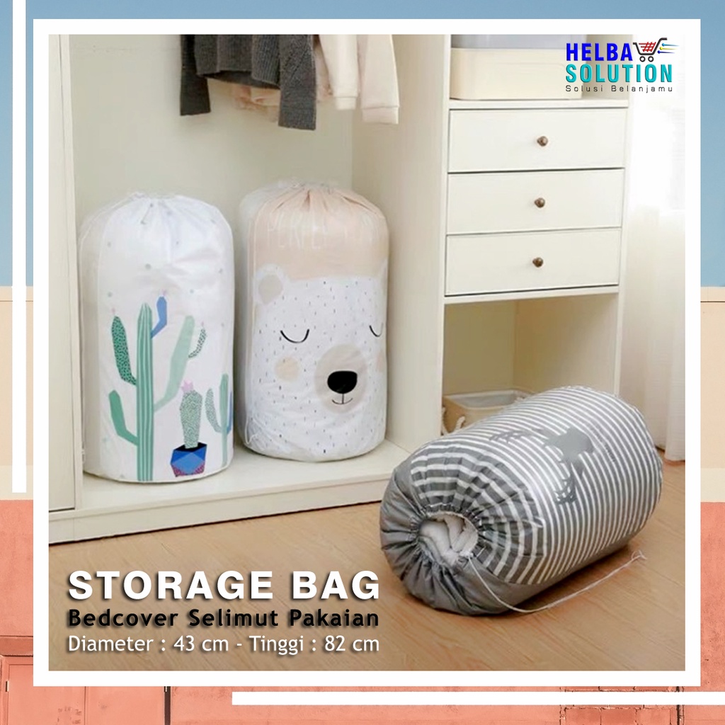 Tas Serut Jumbo Tempat Penyimpanan Selimut Bedcover Pakaian Kapasitas Besar Large Storage Bag