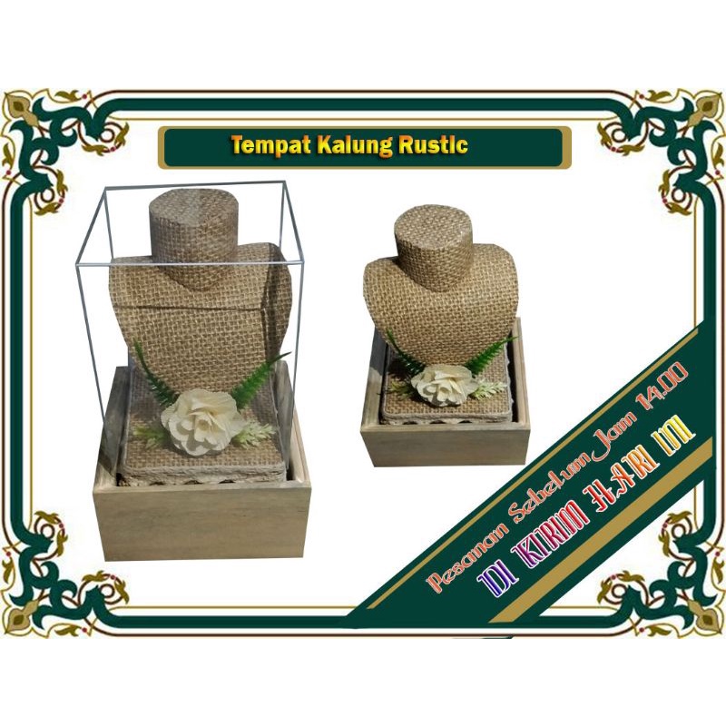 KOTAK  KALUNG RUSTIC,KOTAK KALUNG SESERAHAN,KOTAK KALUNG KAYU,BOX KALUNG PERNIKAHAN,BOX KALUNG RUSTIC