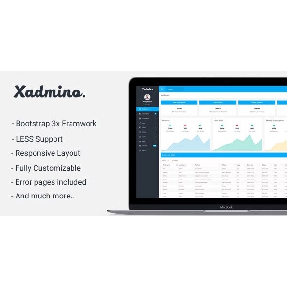 Template Admin Xadmino Admin & Dashboard Template