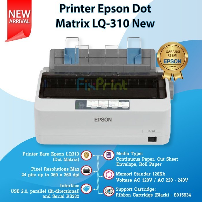 EPSON Printer Dot Matrix LX-310 LX310 LX 310 New Original Garansi