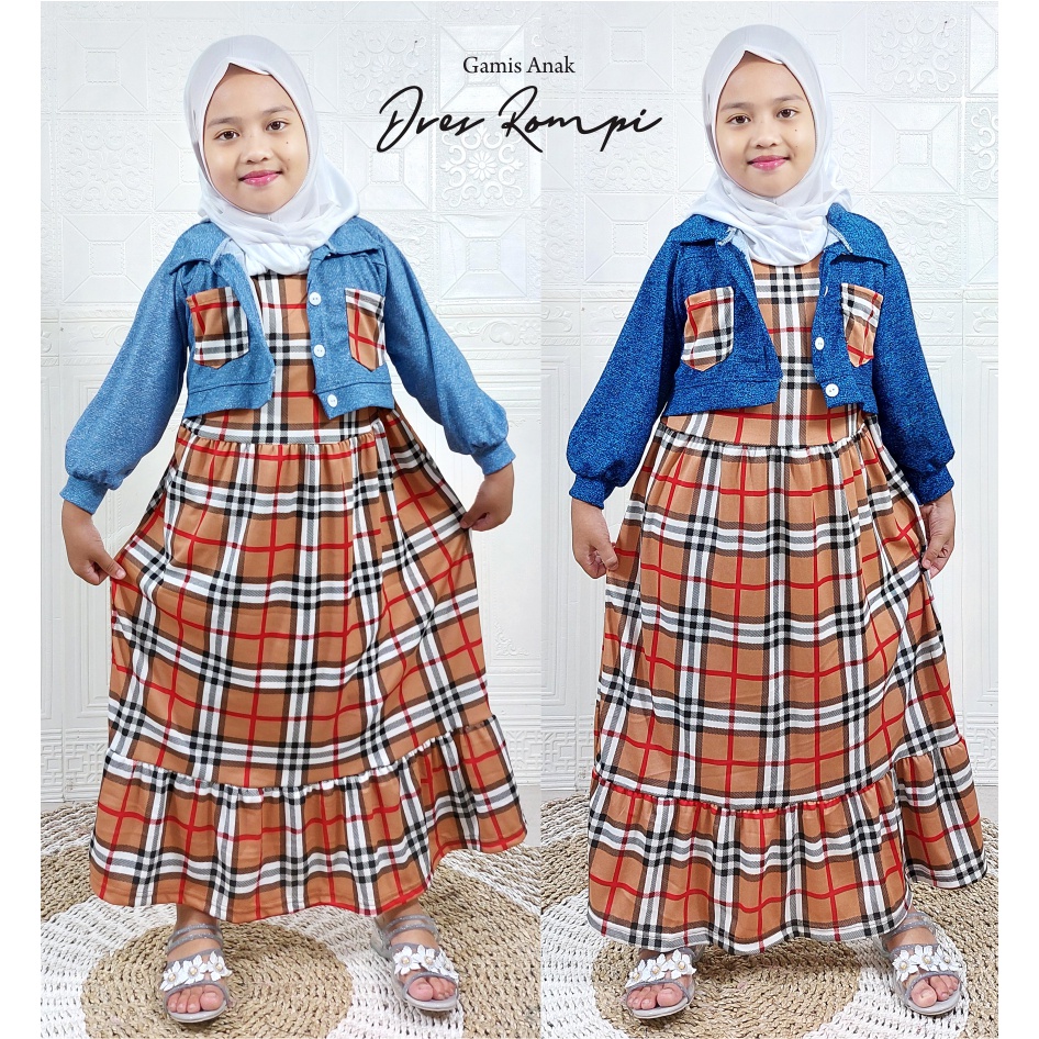 Dress Rompi Anak Gamis CF Kids