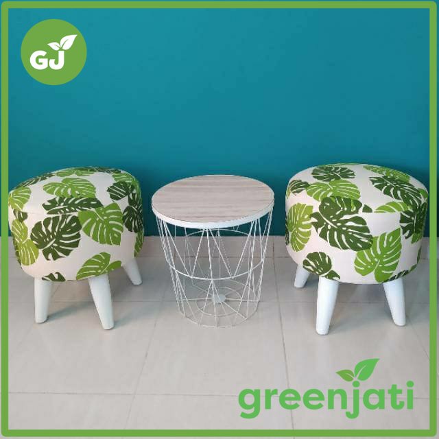 GREENJATI SET STOOL MINIMALIS MEJA TOPAZ KURSI STOOL UNIK LUCU Original Jepara