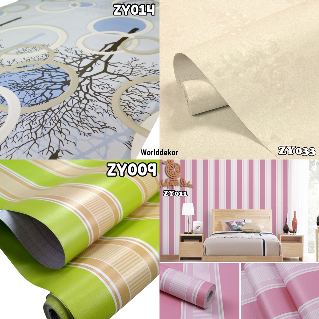 Wallpaper Dinding ZY Kualitas Premium Aesthetic Ukuran 45Cm x 5M - Worlddekor