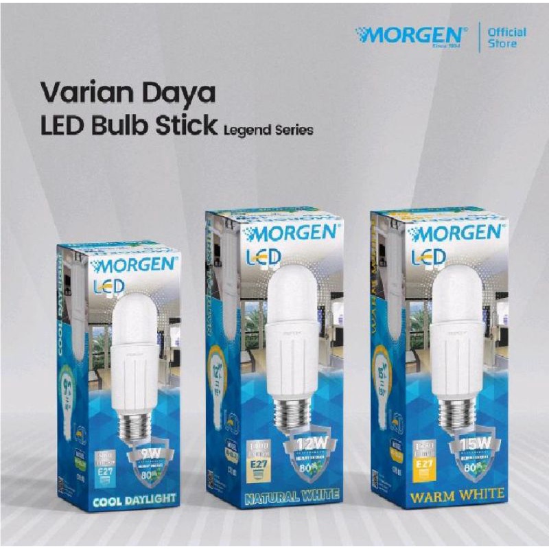 Morgen LED Bulb Stick 12/15/22W E27 6500K/3000K/4000K