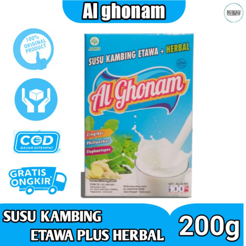 

Alghonam susu kambing etawa plus herbal 200gr