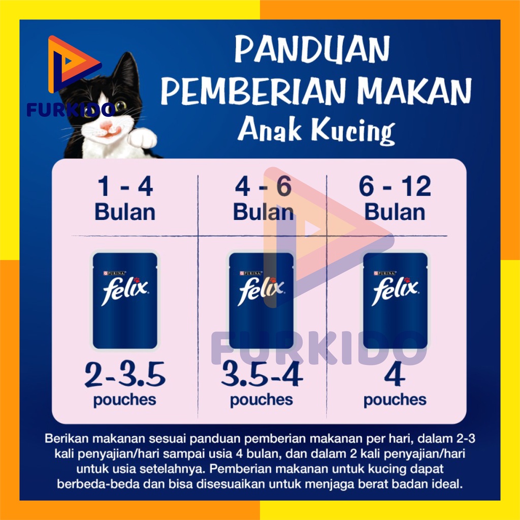 Felix Kitten &amp; Adult Cat Wet Food 85 Gr / Makanan Basah Kucing