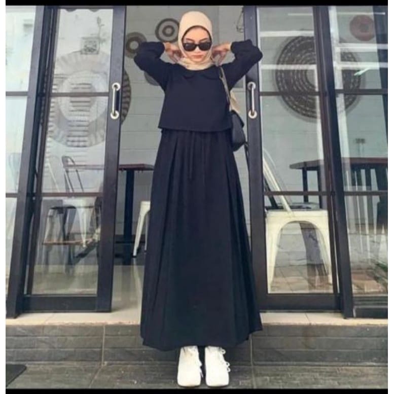 Gamis Wanita Kekinian Dress Dara  Gamis Rayon Crinkle Airflow Viral Baju Muslim Terbaru Gamis Jumbo 