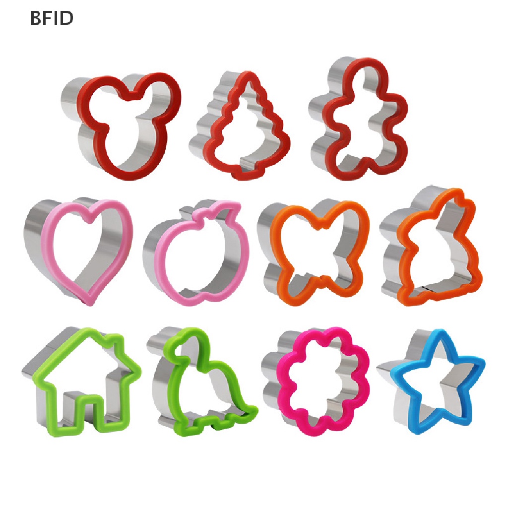 [BFID] 1pcs Set Pemotong Sandwich Untuk Anak-Anak Hewan Dinosaurus Kupu-Kupu Hati Stainless Steel Cetakan Roti Cookie Pemotong Biskuit Mold Tools [ID]