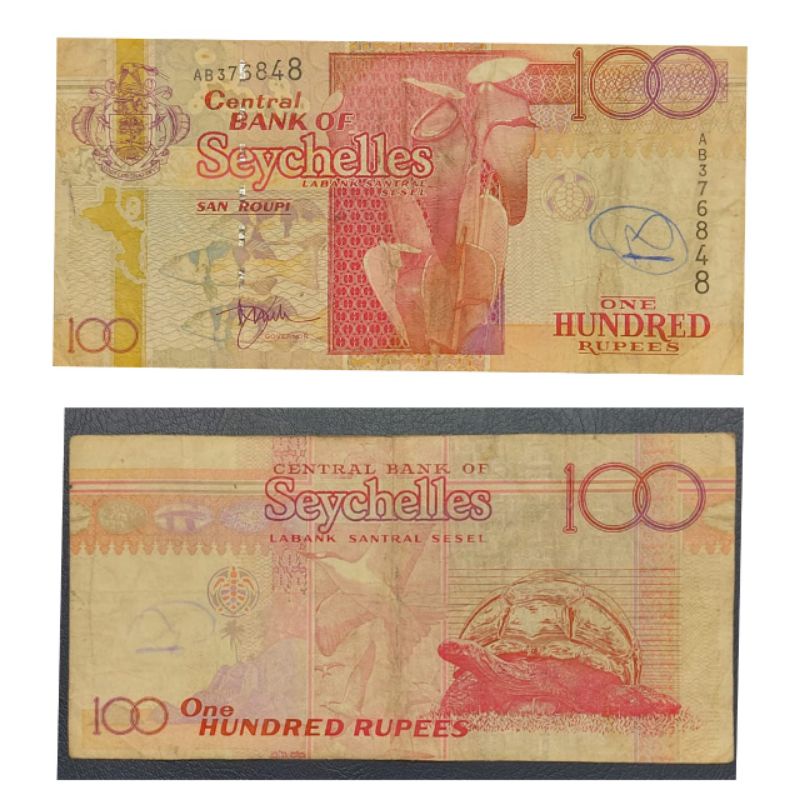 #Termurah Paling Murah Uang Asing Negara Seychelles 100 rupe tahun 2011 Kondisi AXF Utuh Dijamin Ori