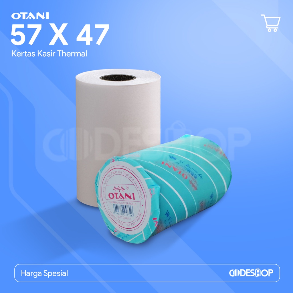 

Kertas Thermal 57x47 OTANI Struk Kasir 58 x 48 Biru