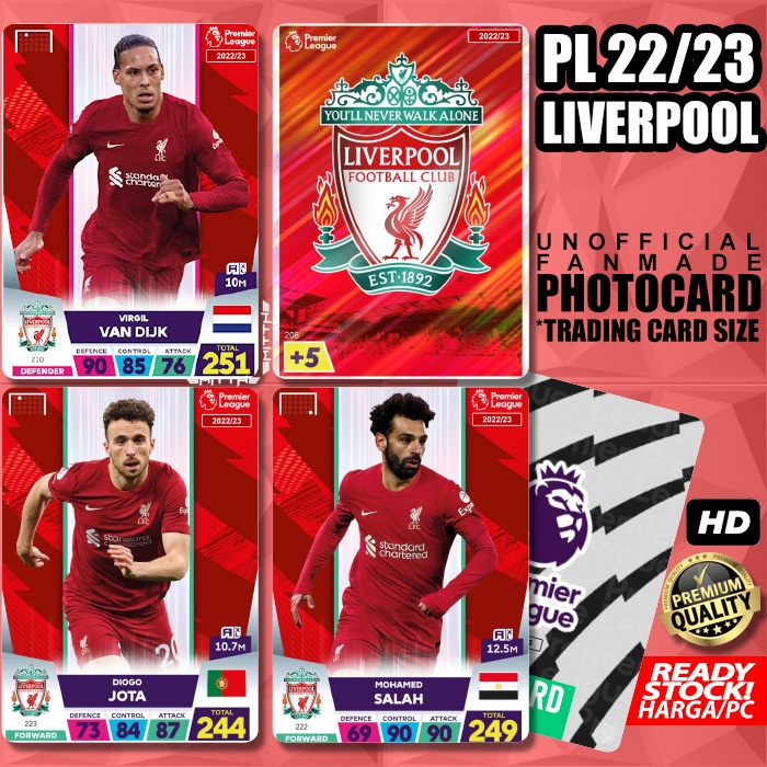 Photocard Player PL LIVERPOOL 2022/23 Unofficial Trading Card Kartu