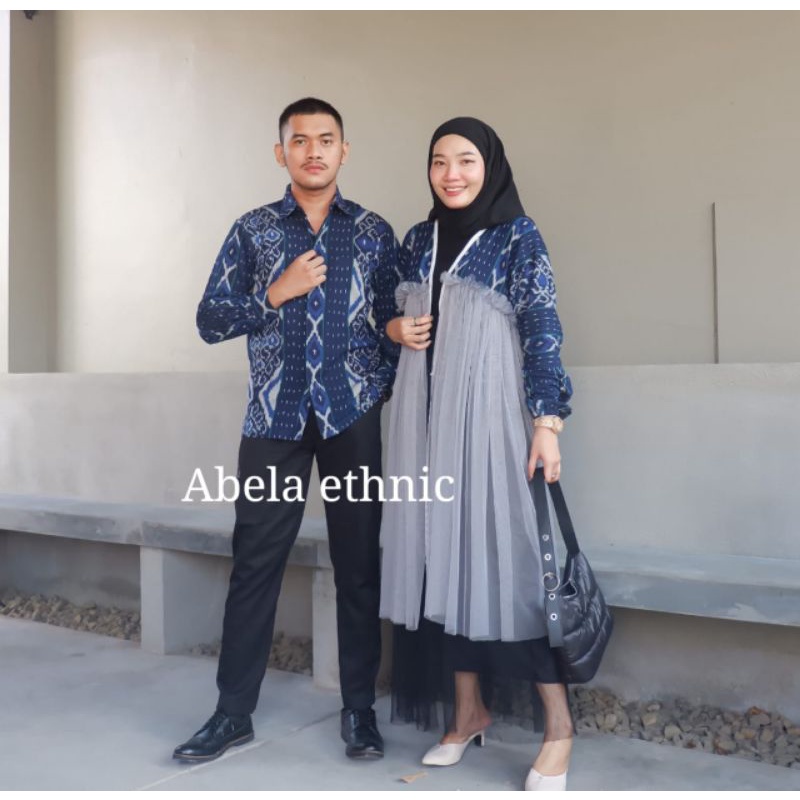 Baju tenun couple - baju tenun - Baju etnik - couple tenun - couple etnik - baju kondangan - baju prewedding - outer tenun - outer etnik