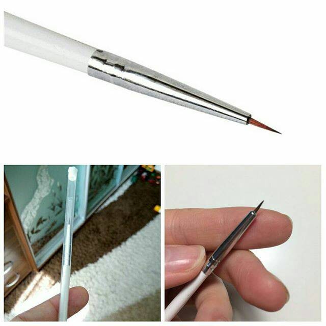 

Kulu Kuas Lukis White Kuas Halus Lancip Kuas Nail Art Alat Clay Fondant