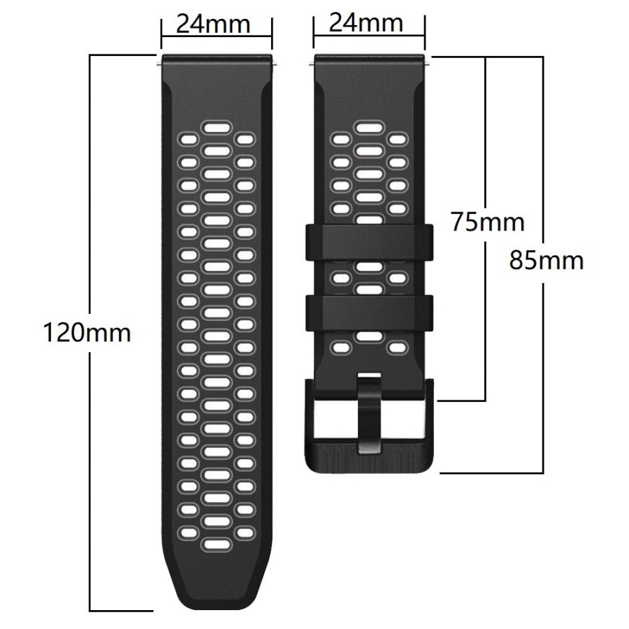 Tali Jam 24mm Suunto 9 perforated 7 D5 Spartan Sport Wrist HR Baro