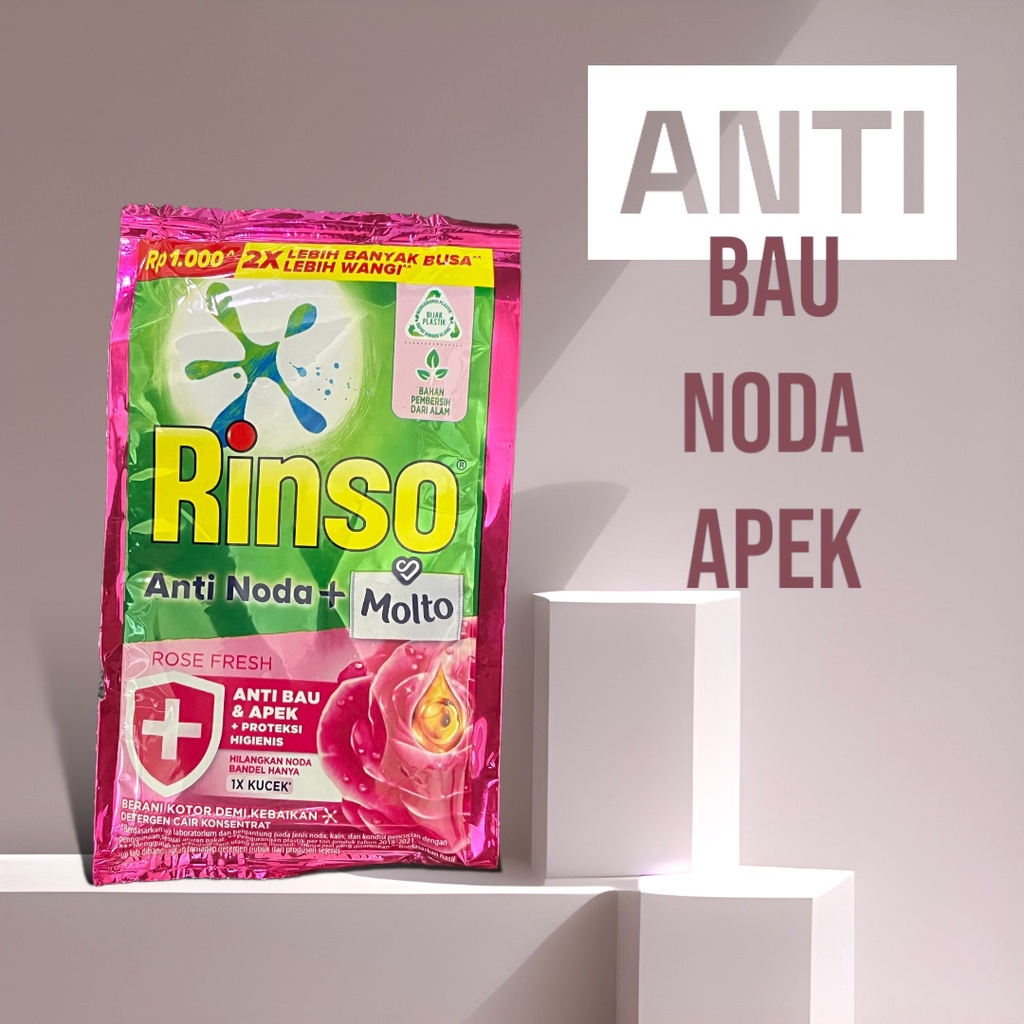 RINSO CAIR ANTI NODA + MOLTO KEMASAN 38 ML 1 SACHET