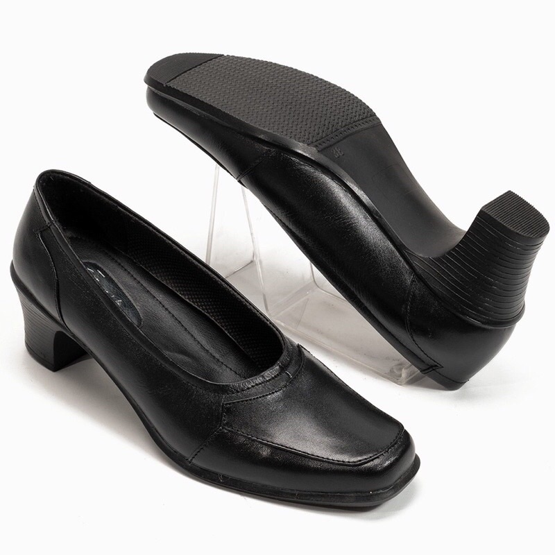 Sepatu Wanita Pantofel Kerja Kantor Formal Kulit Asli Handmade Lokal HV013