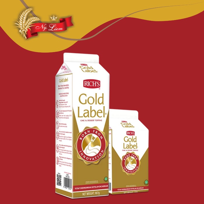 

RICH'S GOLD LABEL Whipping Cream 907 gram (GOSEND/GRAB ONLY)