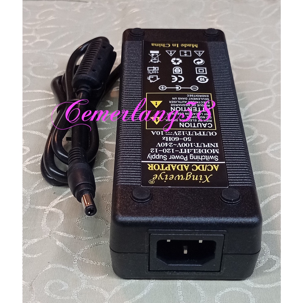 adaptor 12v 10A CCTV DVR HIKVISION HI SHARP XMEYE promo 12 v 10A BAGUS