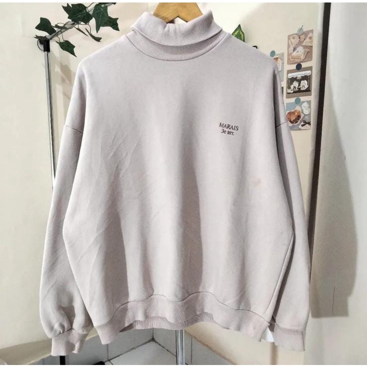 MARAIS 3E ARR SWEATER BLOUSE LEHER TURTLENECK ( IC )