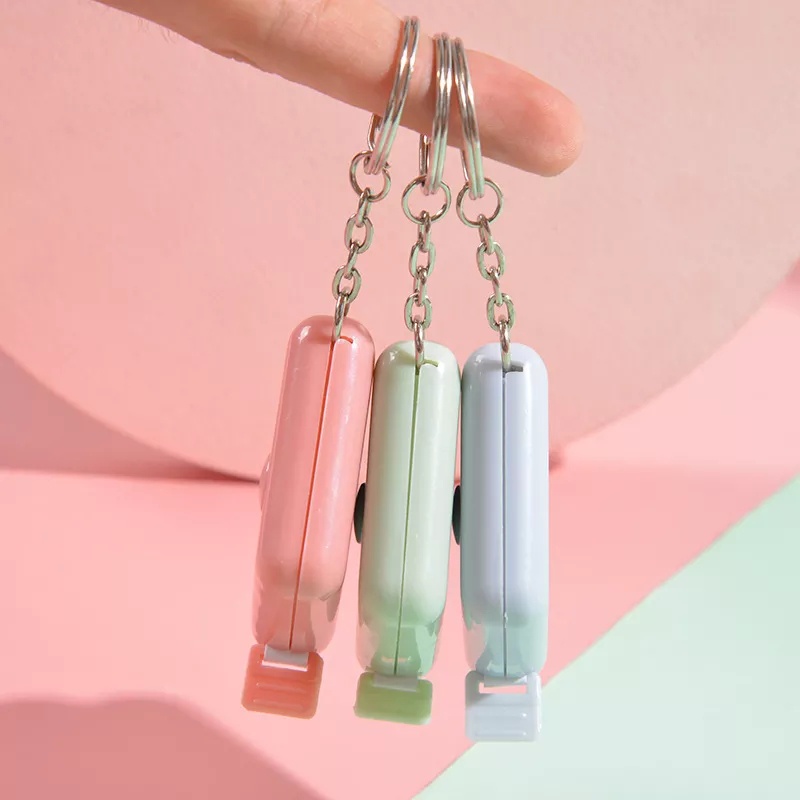 Tmall88 Meteran Mini Meteran Plastik Pita Fiberglass Bentuk Kotak