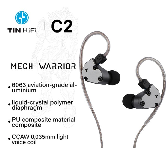 TIN HIFI C2 Mech Warrior LCP Diaphragm In Ear Monitor Earphone TINHIFI IEMs