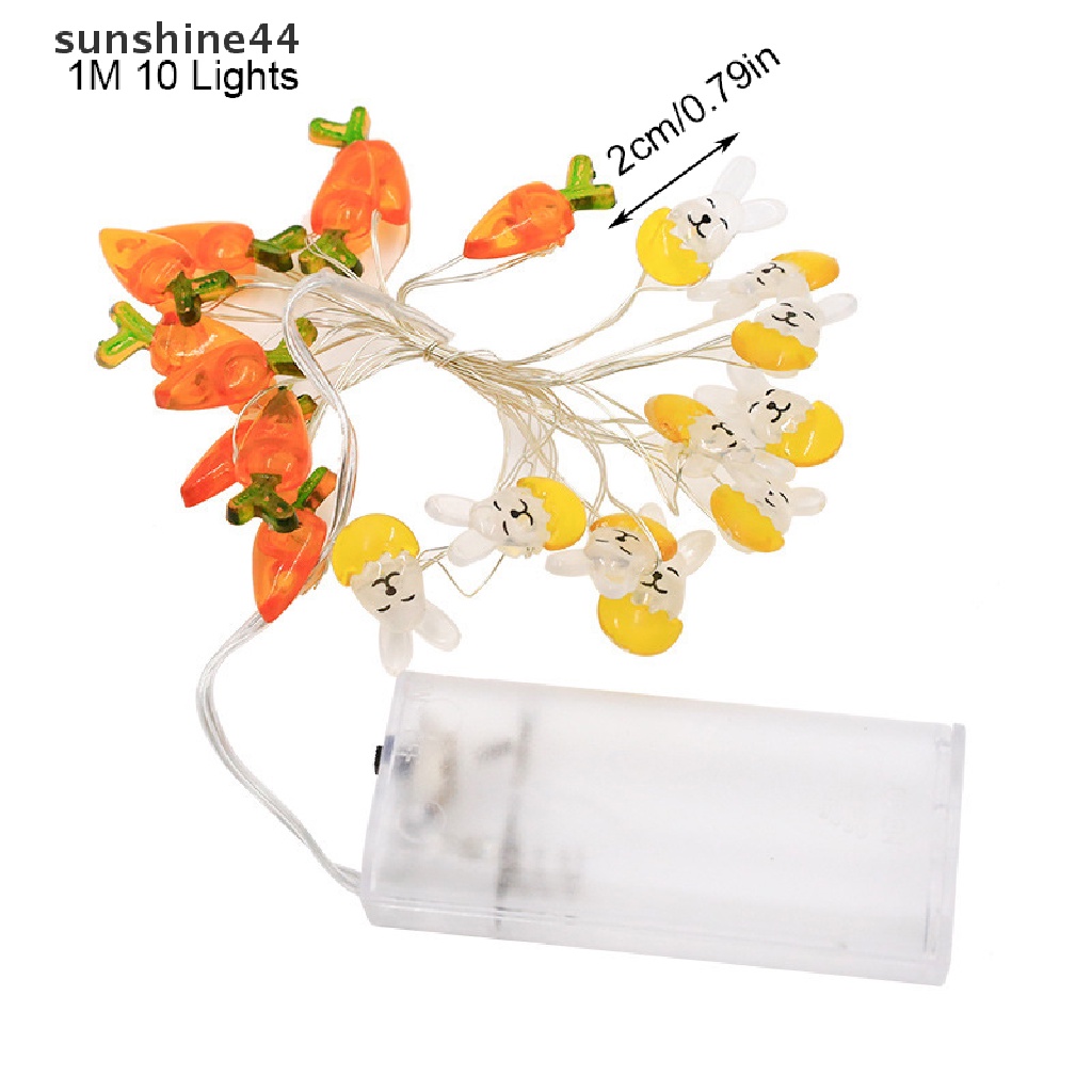 Sunshine 1Pc 1M LED Bunny String Lights Paskah Dekorasi Nikmat Pesta Dengan Kotak.