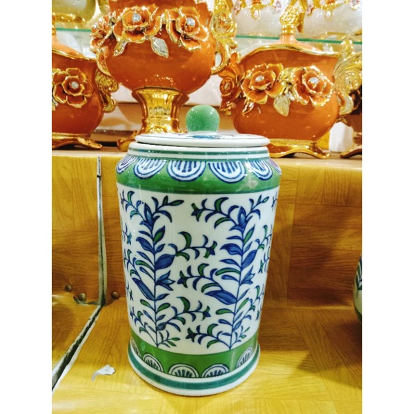 pajangan keramik meja / pajangan biru putih / keramik import