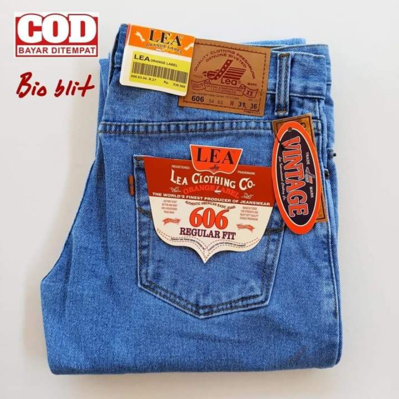 celana jeans panjang reguler/standar Lea