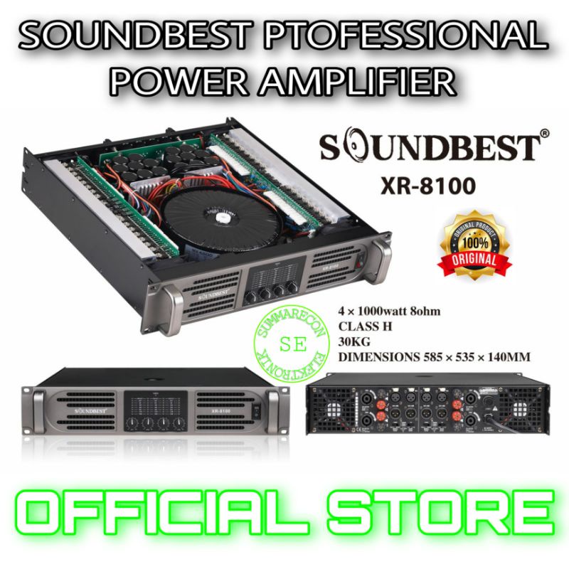 power amplifier 4 channel original soundbest xr 8100 power amplifier