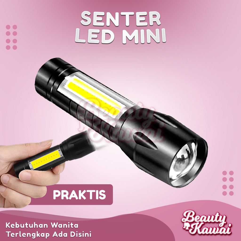 Senter Mini Gantungan Kunci Welite Cas USB Type-C LED COB Lampu