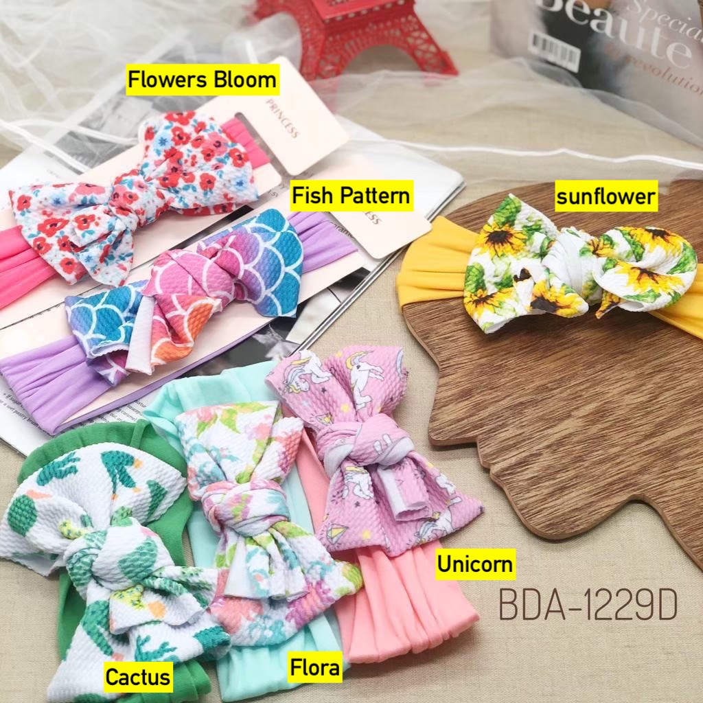 Bando Bandana pita Kait motif Pattern PKP bando bayi / anak premium