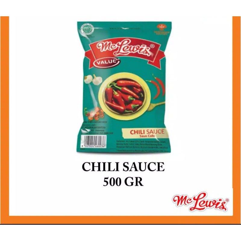 

MC lewis Chili sauce value saos cabe mantap-500g