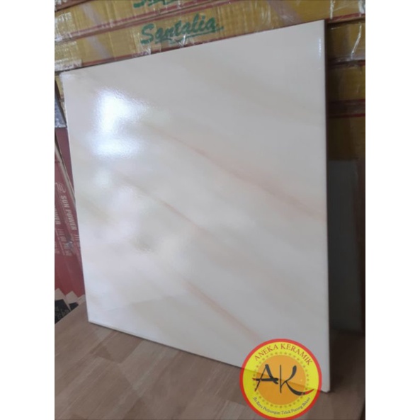 Keramik Lantai Ruangan Motif Marmer Glossy 40x40 Dempo Beige